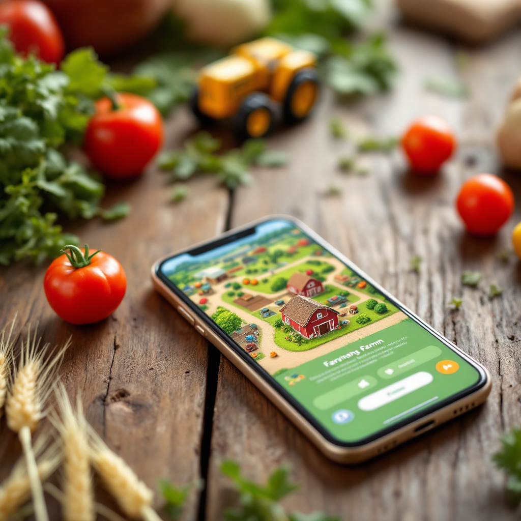 Kostenlose Bauernhof Spiele für Android auf einem Smartphone mit Farming-Game