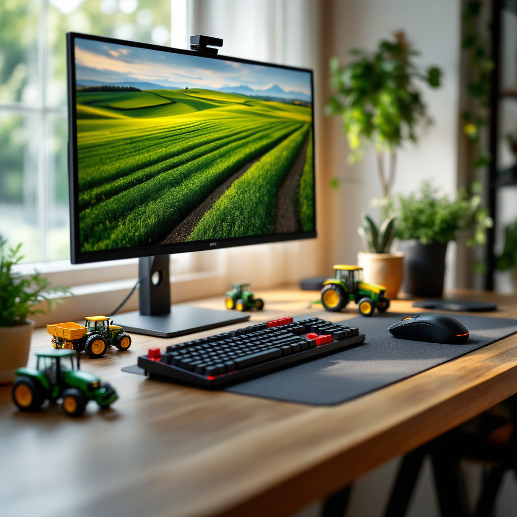 Landwirtschafts Simulator 22 Test Erfahrungen am Gaming-Setup mit Modelltraktoren